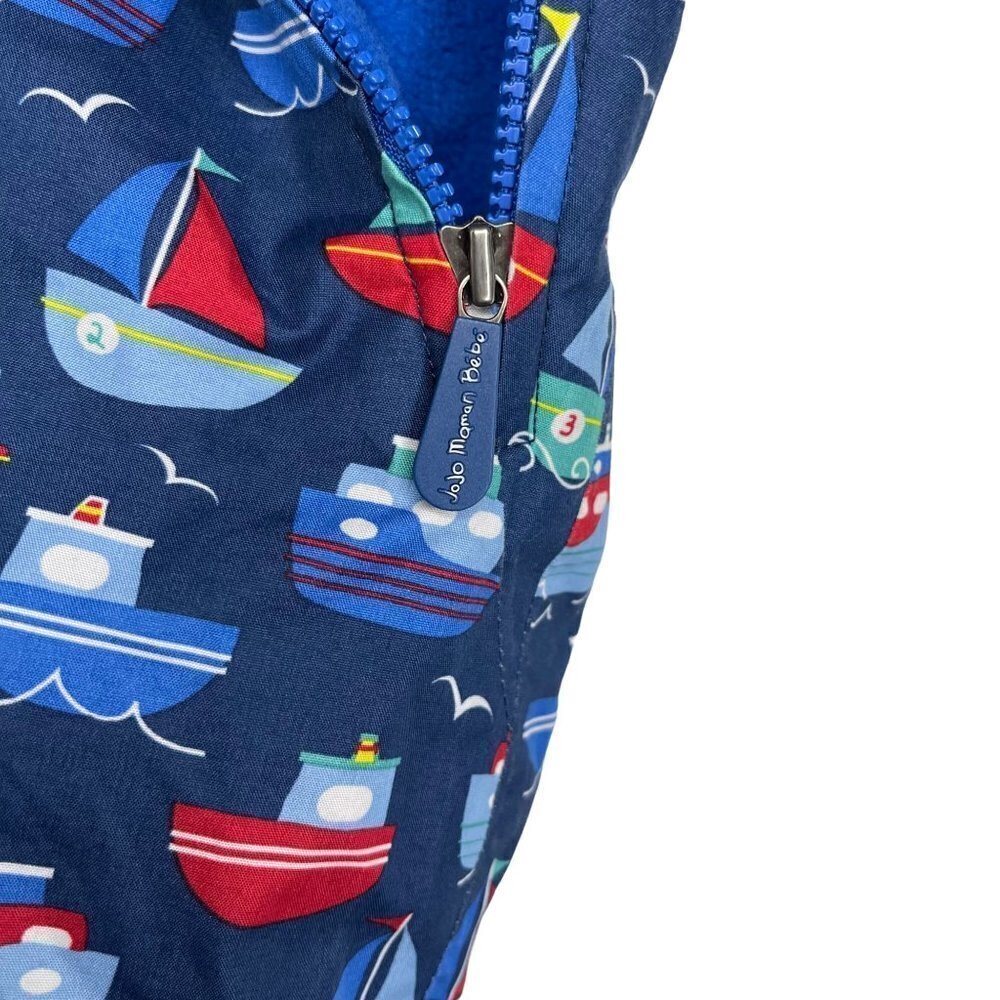 Jojo Maman Bebe All in one boy Snowsuit size 3-6 Months Blue Nautical Theme‎ - Picture 4 of 7